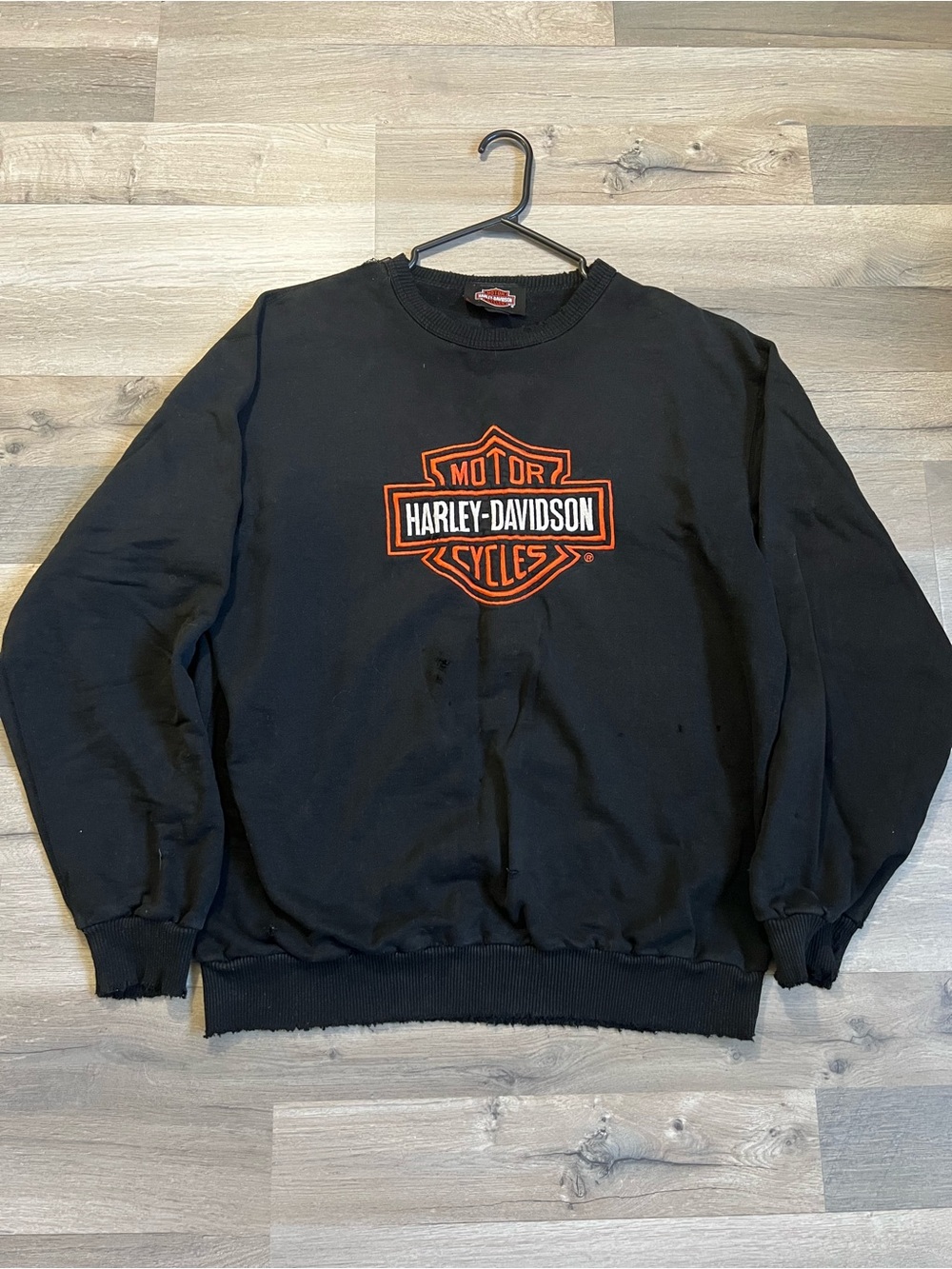 Vintage Harley-Davidson Montreal Crewneck Sweatshirt Distressed Thrashed  XL
